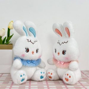 THỎ TRẮNG CỔ REN XANH HỒNG