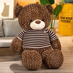 TEDDY CHOCO ÁO LEN SỌC NÂU
